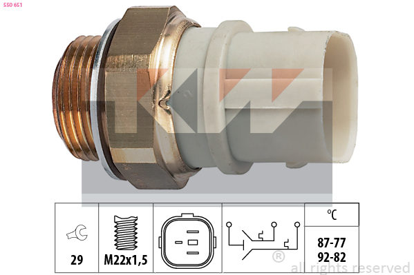 KW Ventilátor kapcsoló 550651_KW